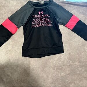 Under Armour Kids swear shirt - Black and Pink